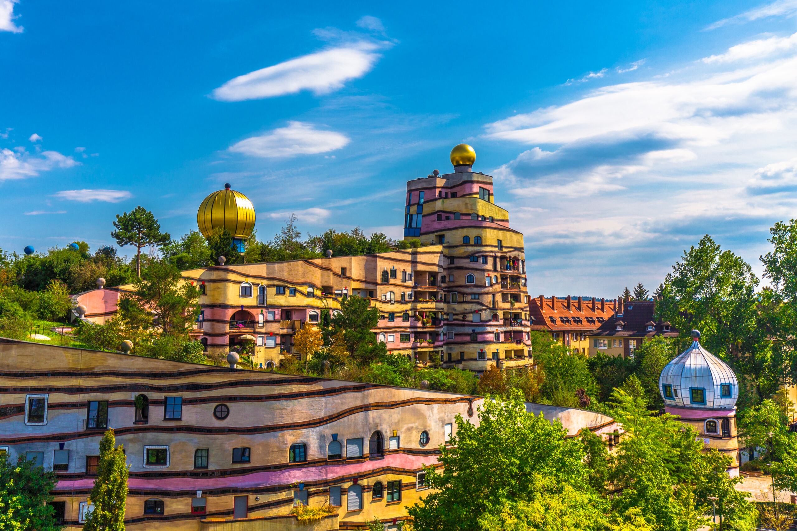 Waldspirale, designed by Austrian artist Friedensreich Hundertwasser, Darmstadt, Hessen, Germany